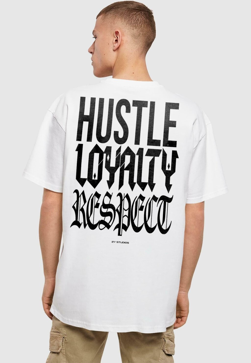 

Футболка с принтом HUSTLE LOYALTY RESPECT TEE 2Y Studios, белый
