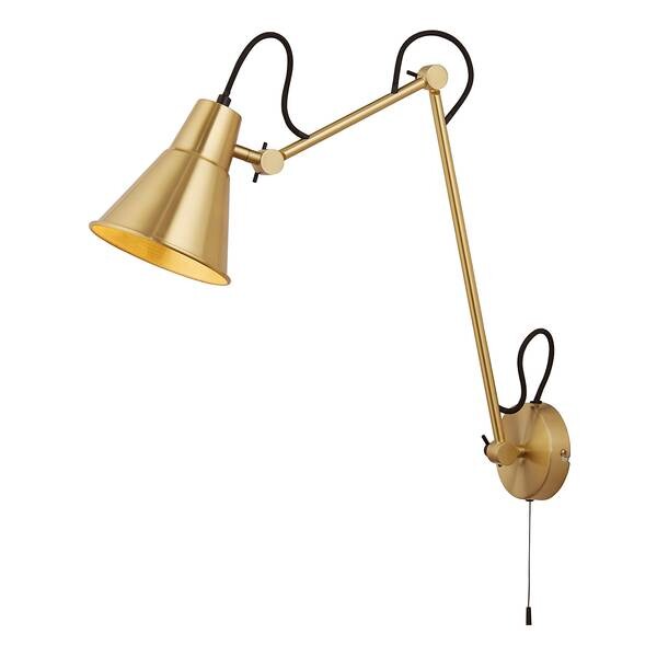 

Настенный светильник searchlight Swing Arm цвет messing