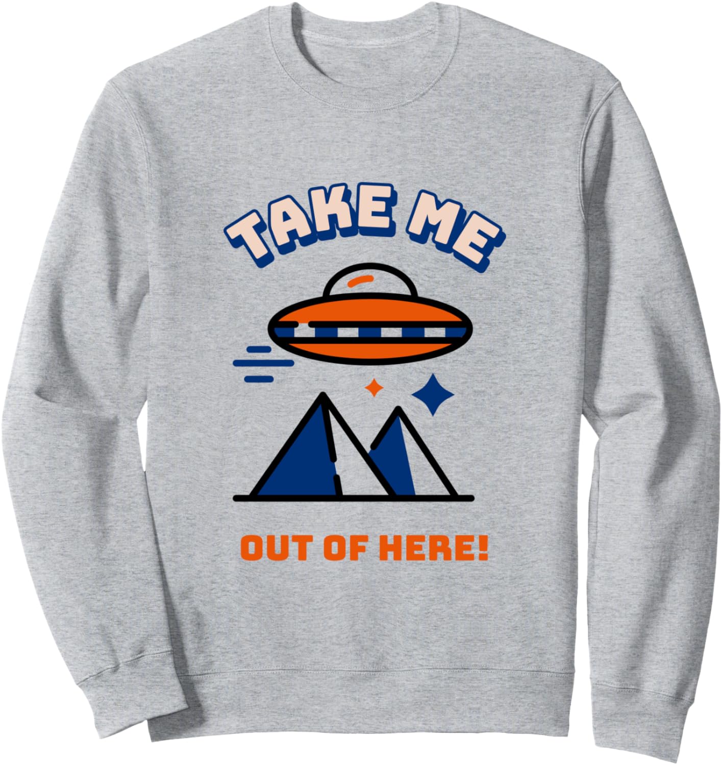 

Толстовка с надписью «Наблюдения НЛО. Вытащите меня отсюда» Ufo Sightings All Over America, серый