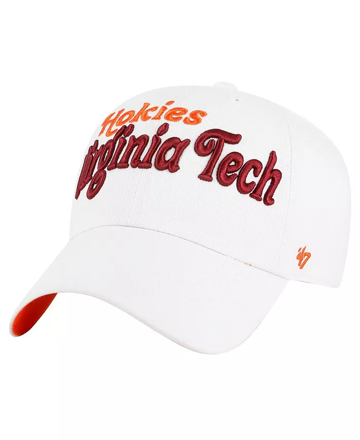 

Женская белая регулируемая кепка Virginia Tech Hokies Pensacola Clean Up '47 Brand