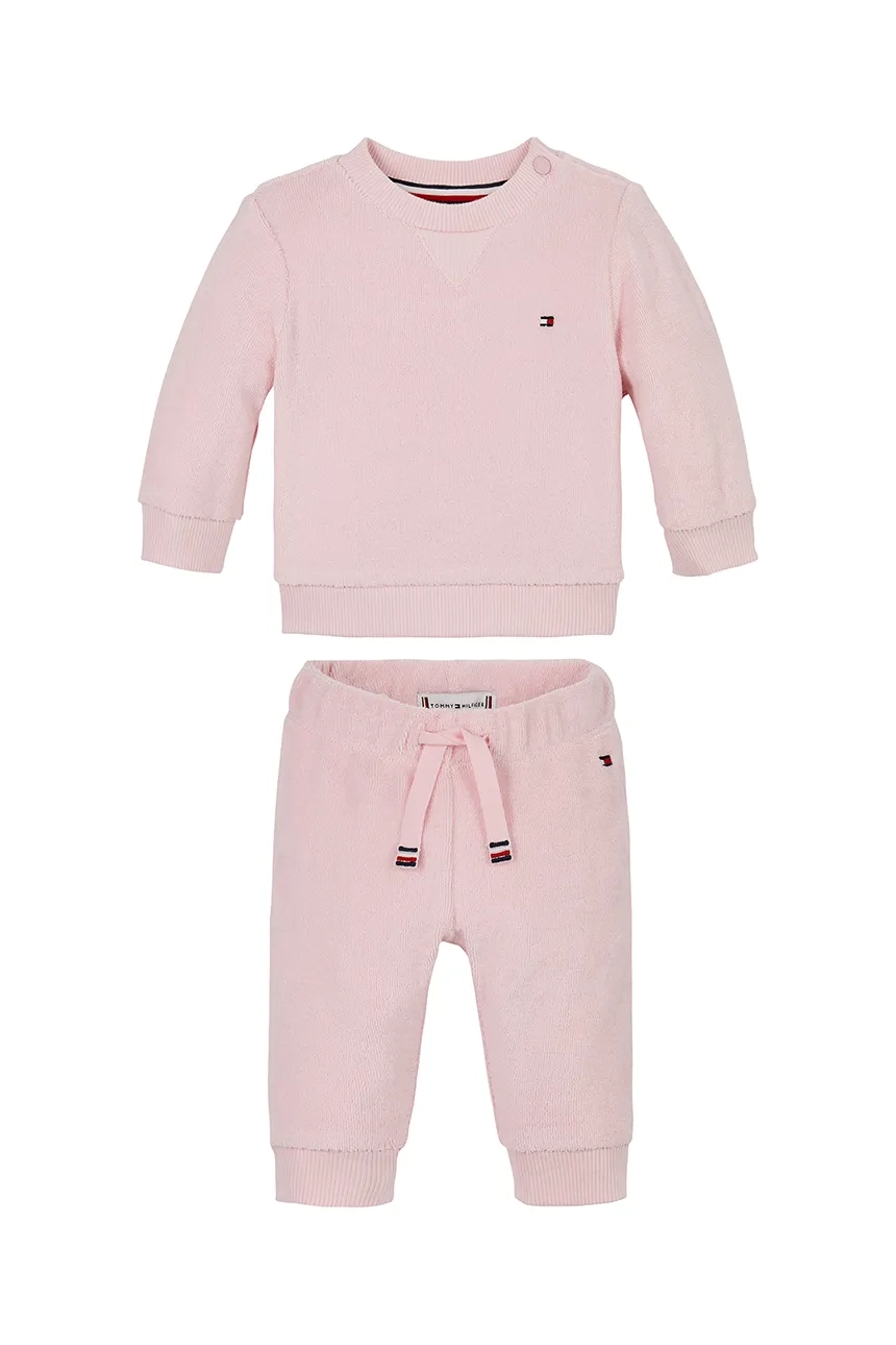

Хлопковый комбинезон для новорожденных Tommy Hilfiger, розовый
