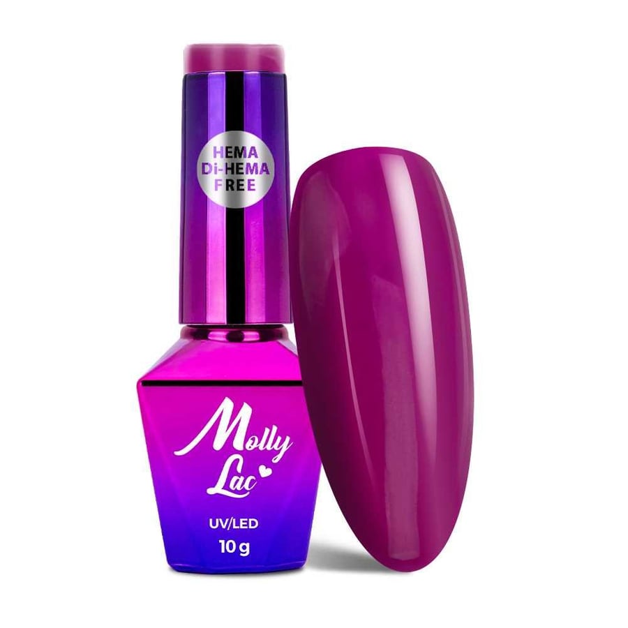 

MollyLac Power Flower Purple Crocus гибридный лак для ногтей HEMA/Di-HEMA Free 10 г № 725