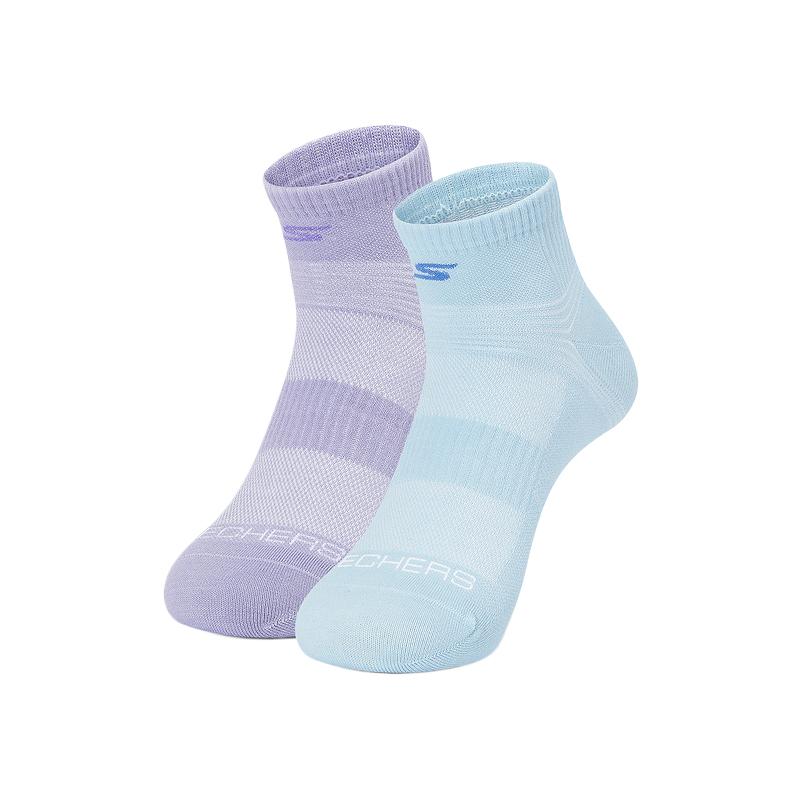 

Комфортные спортивные носки до щиколотки женские 2 пары Skechers, синий/бледно-фиолетовый