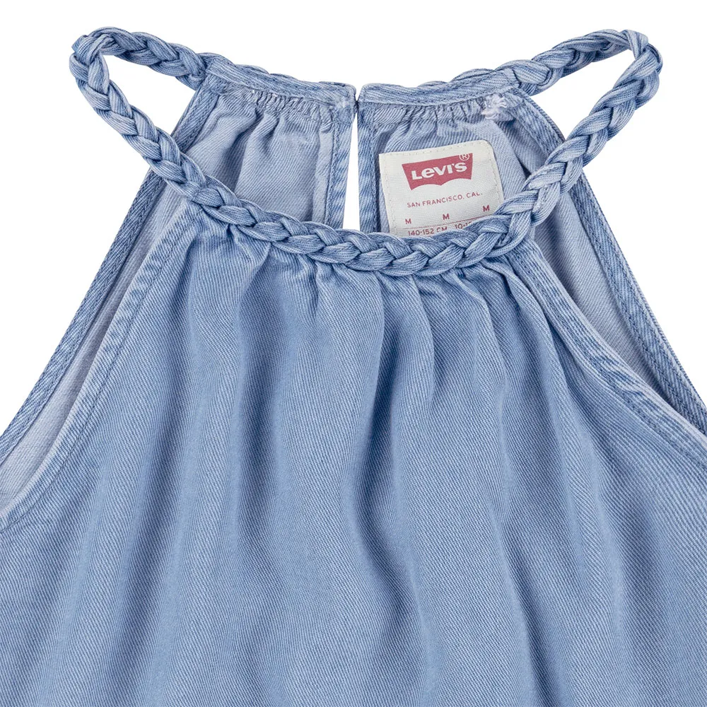 Платье Levi's с многоярусной завязкой на шее, синий — фото 3