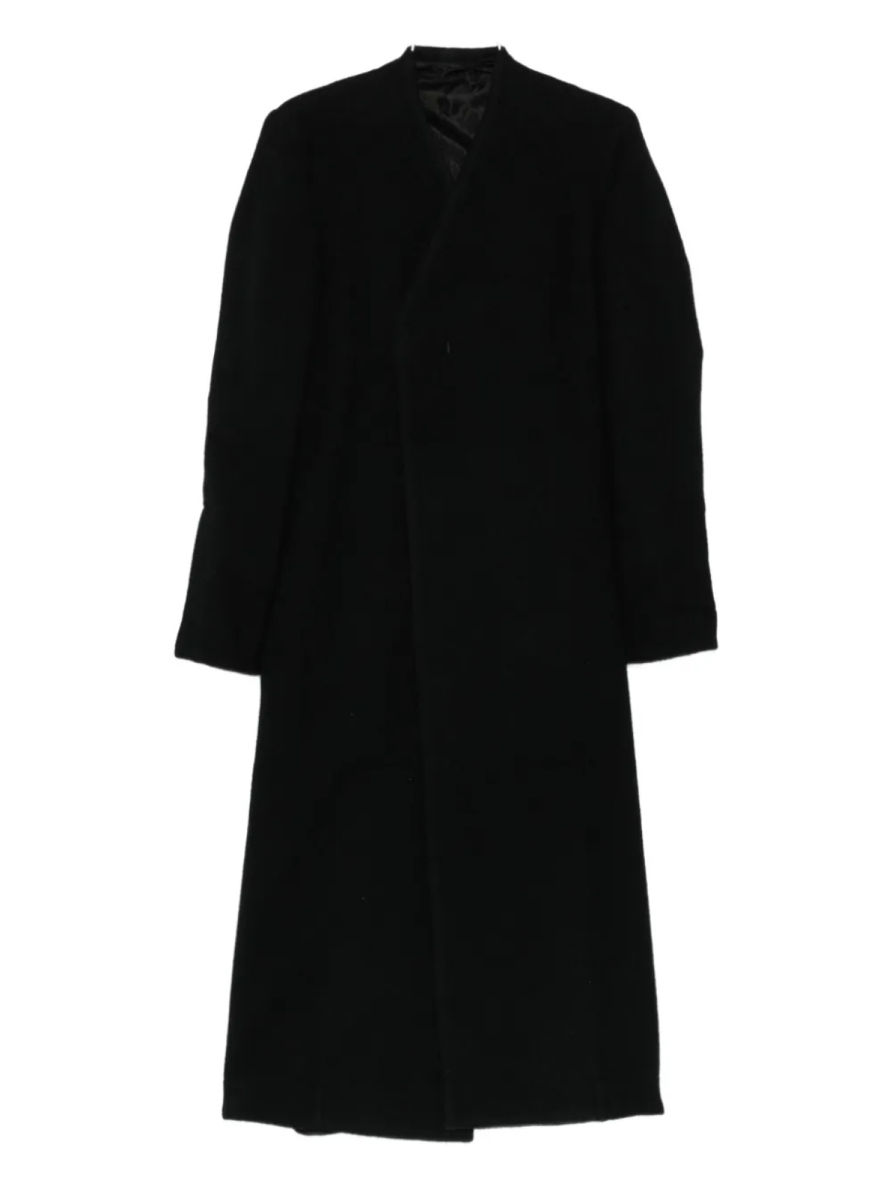 

Шерстяное пальто Rick Owens с перехлестным швом, черный