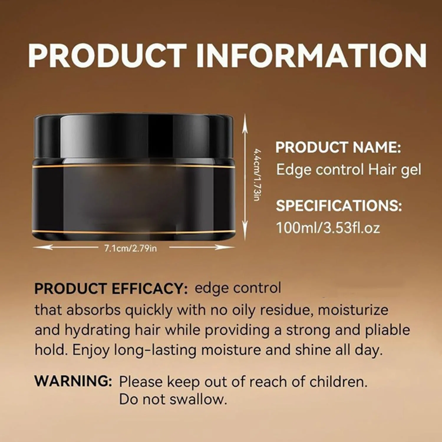 Гель для волос Strong Hold Edge Gel, 100 г Generisch — фото 2
