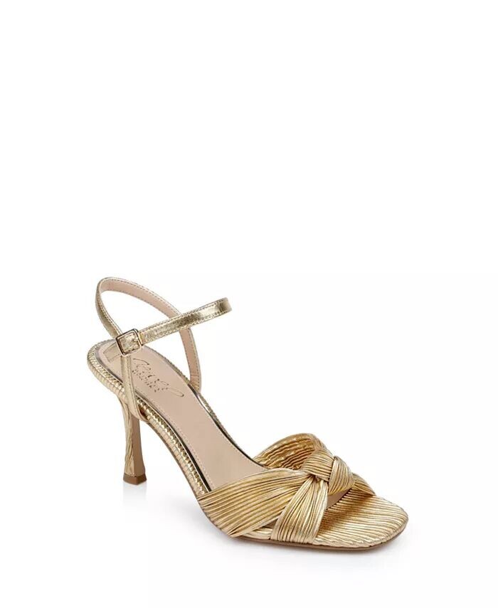 Женские вечерние босоножки на шпильке с узлом Hydee Jewel Badgley Mischka, желтый