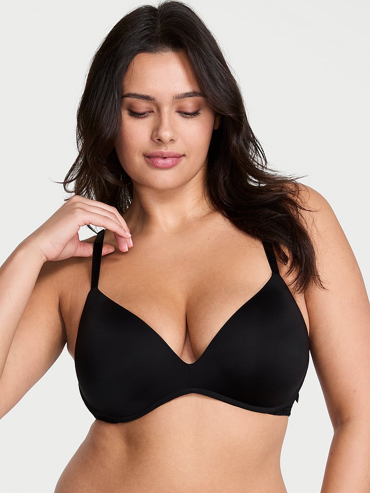 

Соблазнительный гладкий бюстгальтер Lacie Wireless Push Up Victoria'S Secret, lace trim black