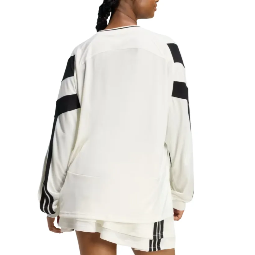 Adidas Свитшот Women's Ecru/Black Crew Neck Moderate — фото 3