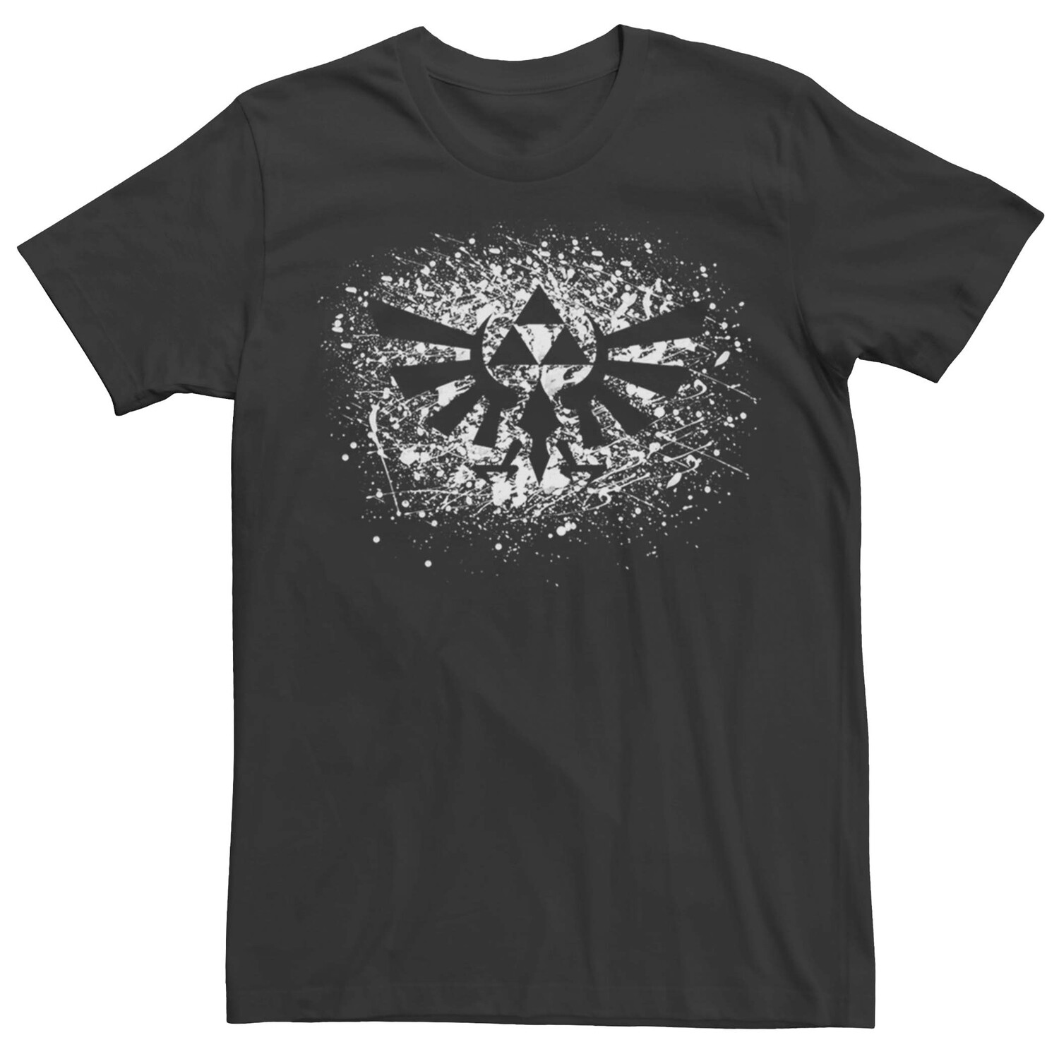 

Мужская футболка с короткими рукавами Nintendo Legend Of Zelda Triforce Splatter, Black Licensed Character, черный