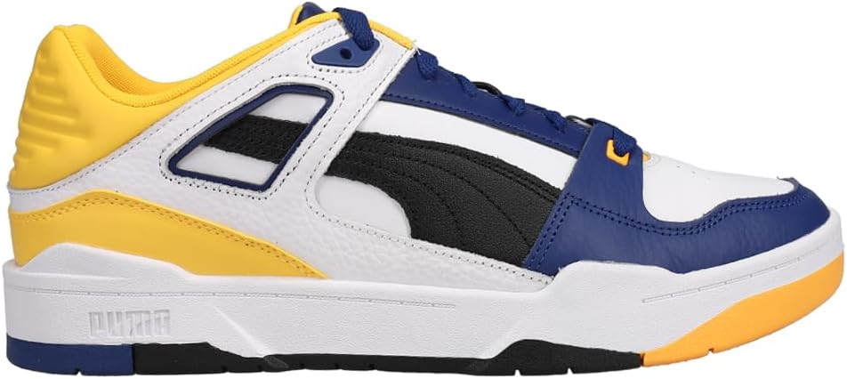 

Мужские кроссовки PUMA Slipstream из кожи на шнуровке, повседневные - синие, белые, желтые