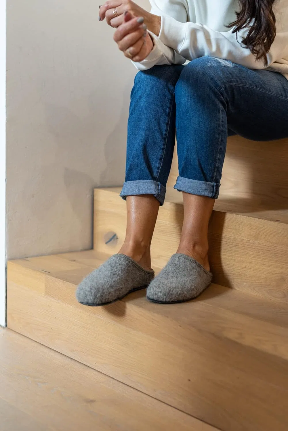 Войлочные тапочки Gottstein ALP-Comfort-FE для мужчин и женщин, из чистой натуральной шерсти с пробковой стелькой, Shetland Sheep — фото 4