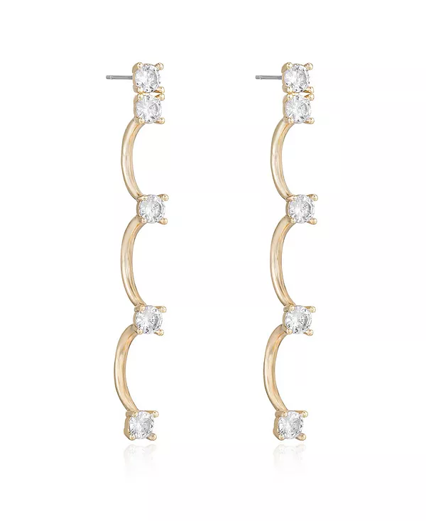 

Серьги-Подвески с фестончатым краем, покрытые 18-каратным золотом Ettika, gold