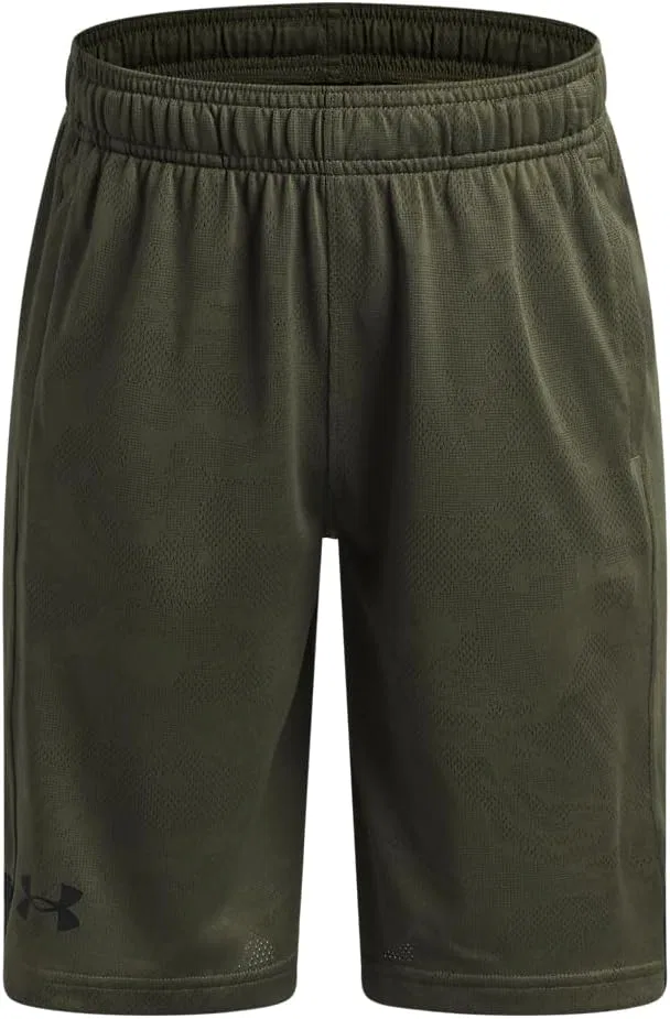 Детские шорты Under Armour Tech Jacquard 2.0, (390) Marine Od Green//Black