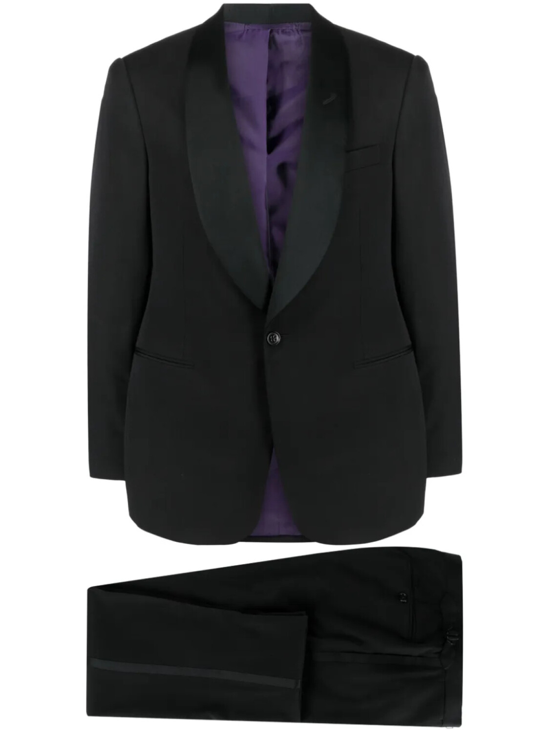 

Ralph Lauren Purple Label костюм с однобортным смокингом, черный