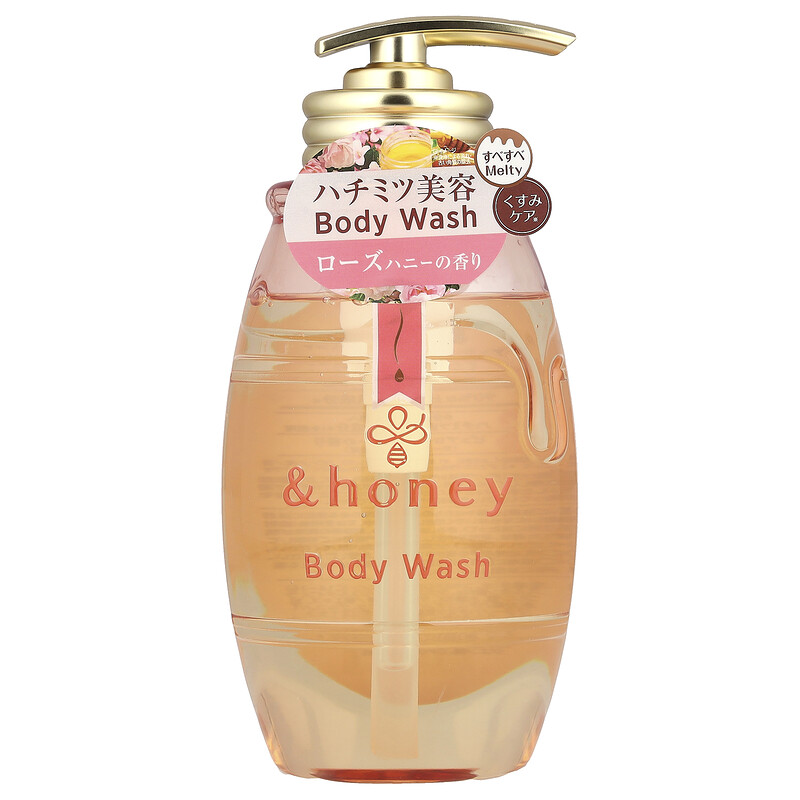 

&honey, Увлажняющее гель-гель для душа Melty, чистый розовый мед, 500 мл (16,9 жидк. Унции)