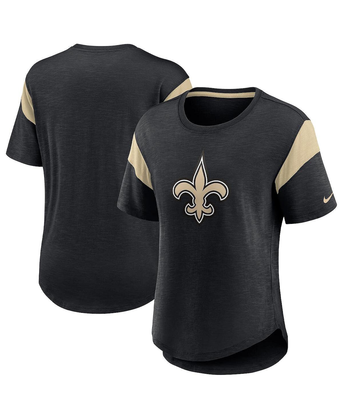 

Женский модный топ с логотипом Heather Black New Orleans Saints Primary Nike