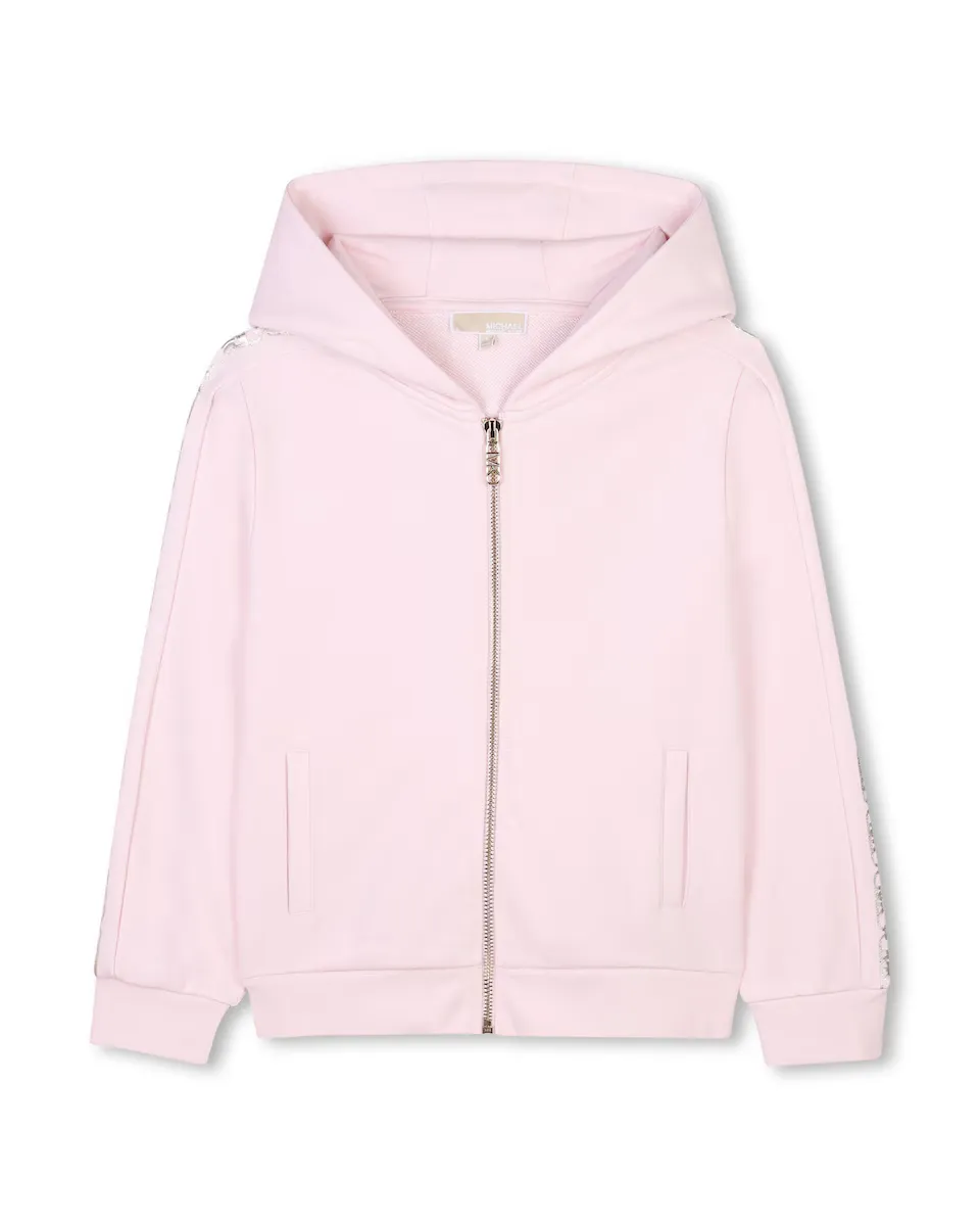 

Куртка из хлопка для девочек с капюшоном и застежкой-молнией Michael Kors, цвет Rosa
