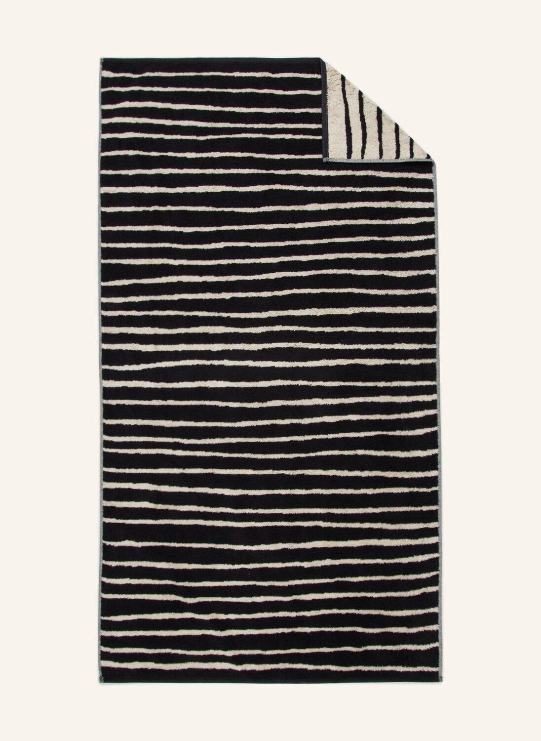 

Полотенце для душа Cawoe LOFT LINES, 70x140 см, черный/кремовый
