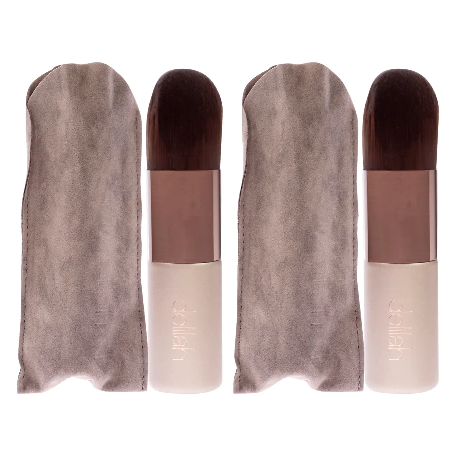 Кисть для тональной основы Кабуки - BR01 от Delilah for Women - 1 унция - набор из 2 штук, мультиколор