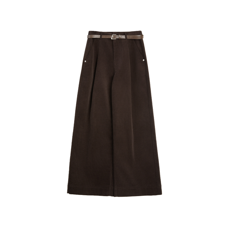 

ELLE Повседневные брюки женские Coffee Moderate Wide Leg