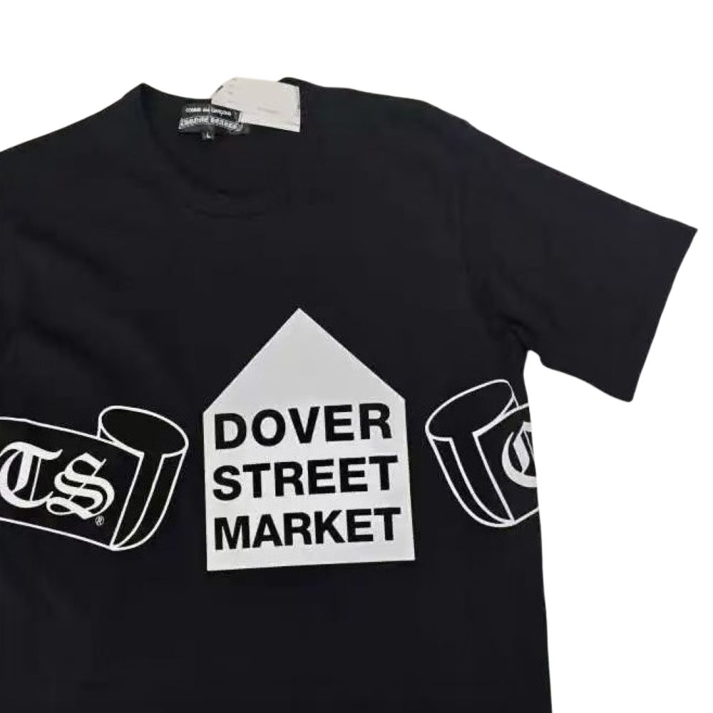 Футболка Dover от Comme des Garcons x Dover Street Market Chrome Hearts, черный — фото 4