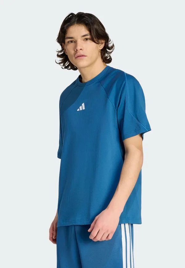 Футболка с принтом стадиона м Adidas Performance, Dusky Petrol Ray Blue White
