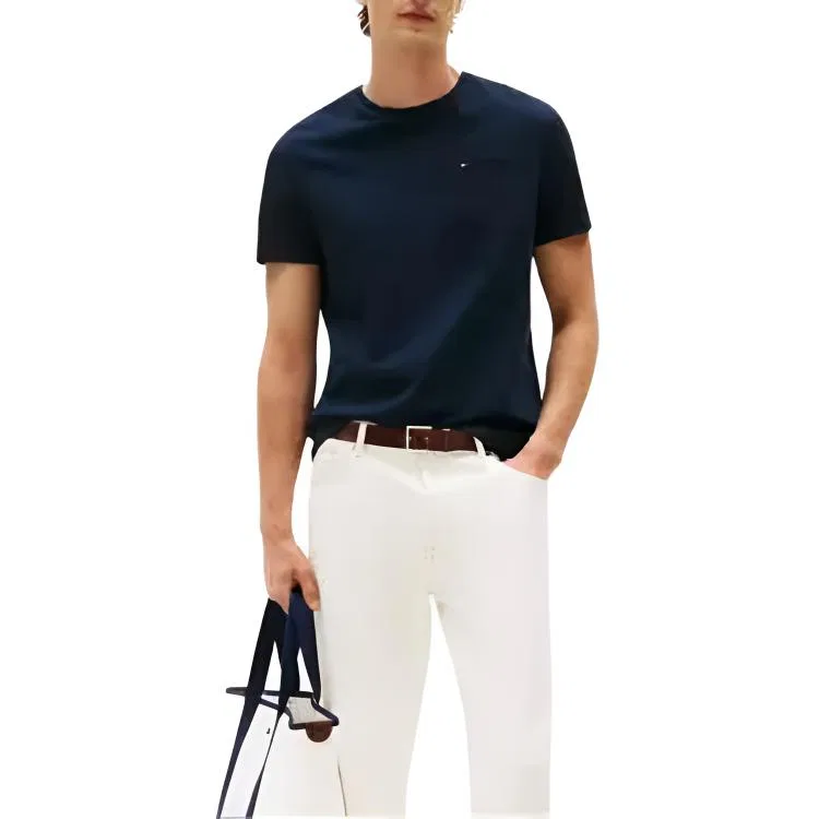 Футболка мужская Marine Blue с круглым вырезом Tommy Hilfiger — фото 2