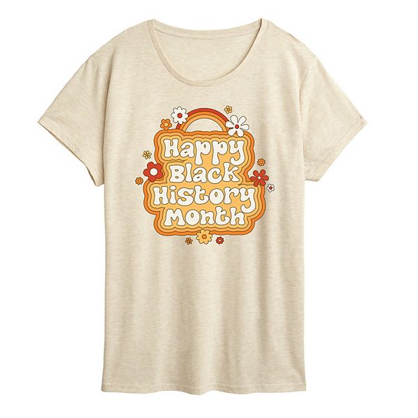

Футболка Plus size с цветочным принтом Happy Black History Month Licensed Character, Beige, Черный, Футболка Plus size с цветочным принтом Happy Black History Month Licensed Character, Beige