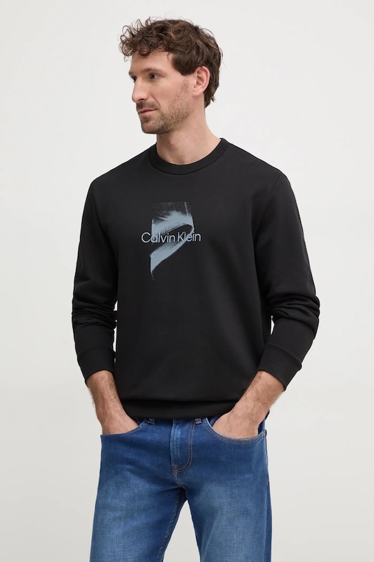 

Хлопковая толстовка Calvin Klein, черный