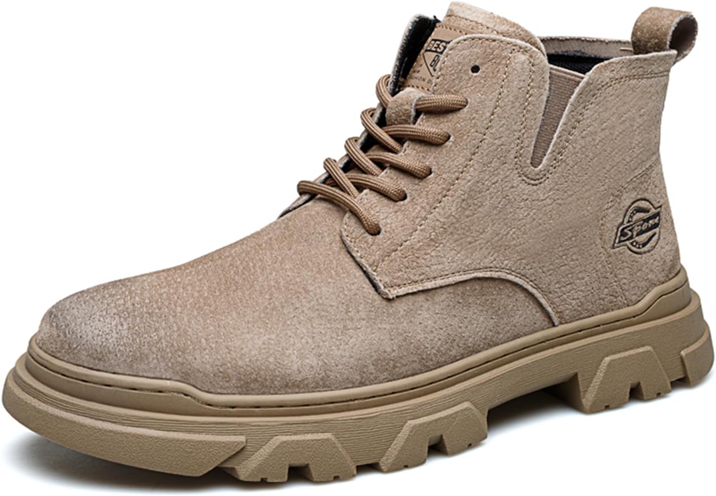 

Мужские ретро ботинки выше щиколотки Челси с круглым носком водонепроницаемые классические ботинки Чакка для мужчин Мужские ботинки Abborora, хаки