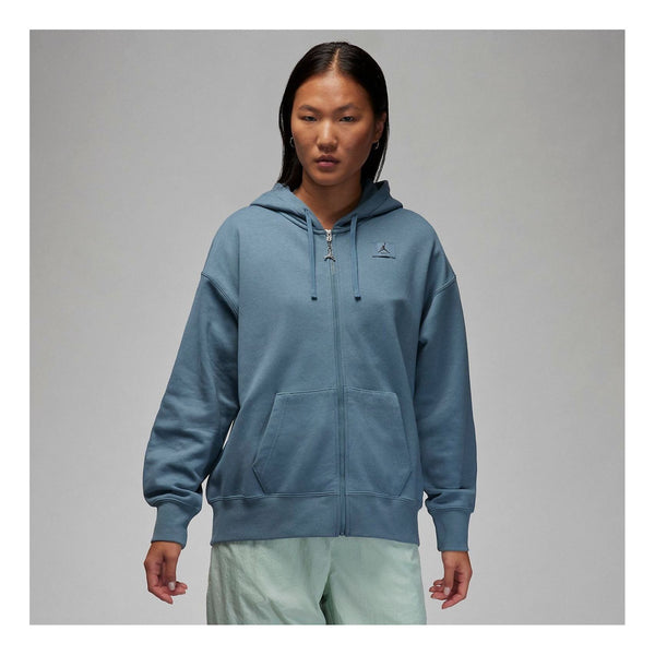 

Толстовка (WMNS) Air Jordan Flight Full-Zip Hoodie 'Ozone Blue', синий