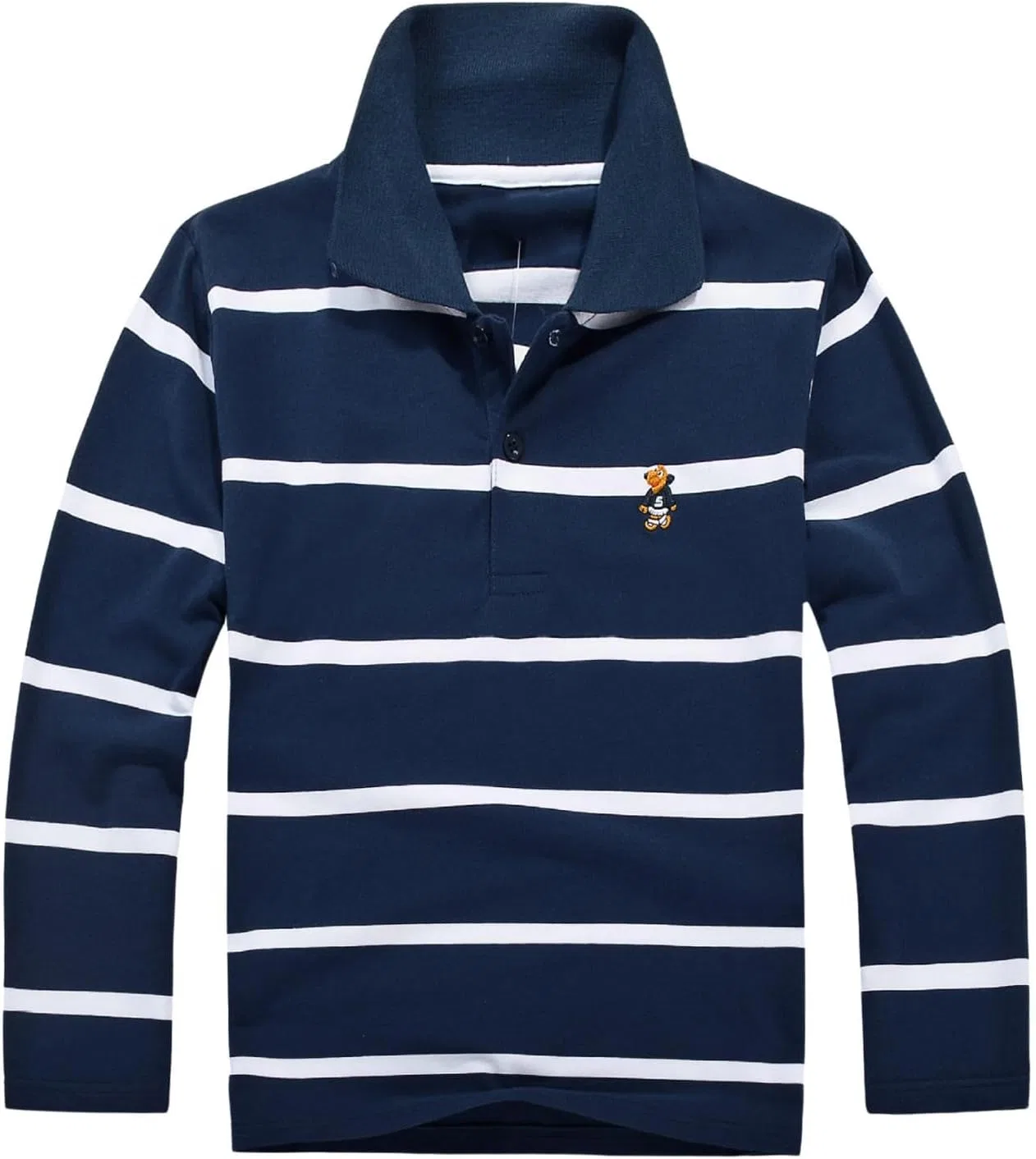 Школьная рубашка-поло для мальчиков Classic Fit Long Sleeve Pique Polo, Navy