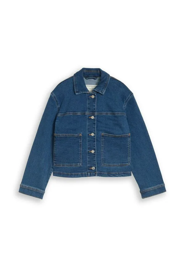 Джинсовая куртка mit из эластичного денима Tom Tailor, Mid Stone Bright Blue Denim