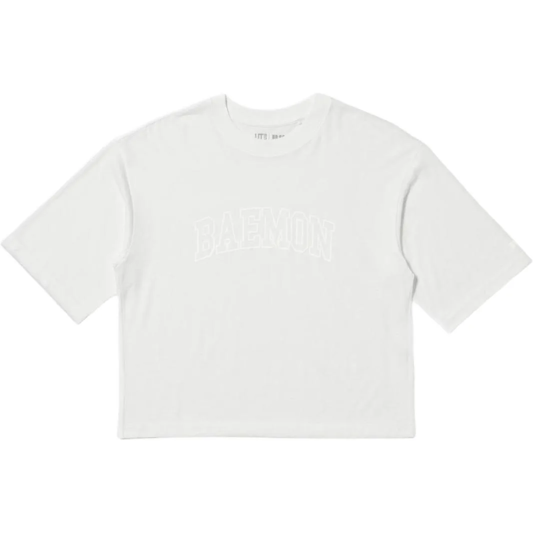Футболка BABYMONSTER Set in Sleeve женская UNIQLO, белый