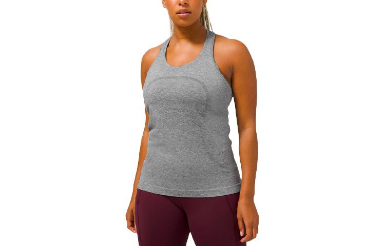 

Топ Swiftly для женщин Lululemon, slate белый slte/wht