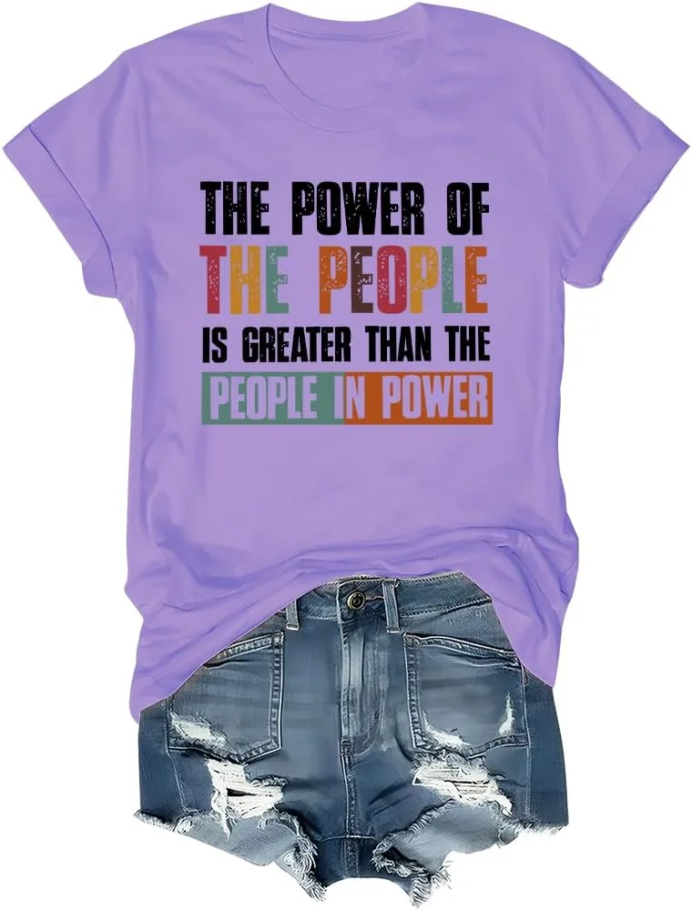 

Футболка с принтом "The Power of The People is Greater Than The People in Power"