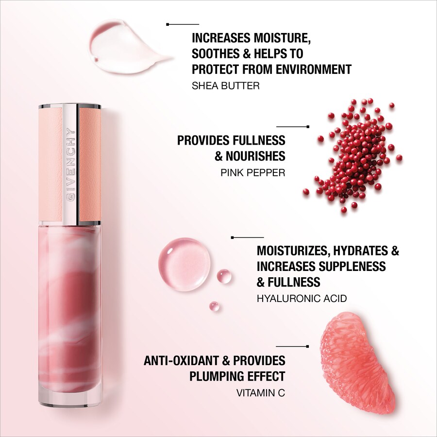 Увлажняющий тонирующий бальзам для губ Rose Perfecto Givenchy, .2oz /ml, 001 Pink Irresistible — фото 4