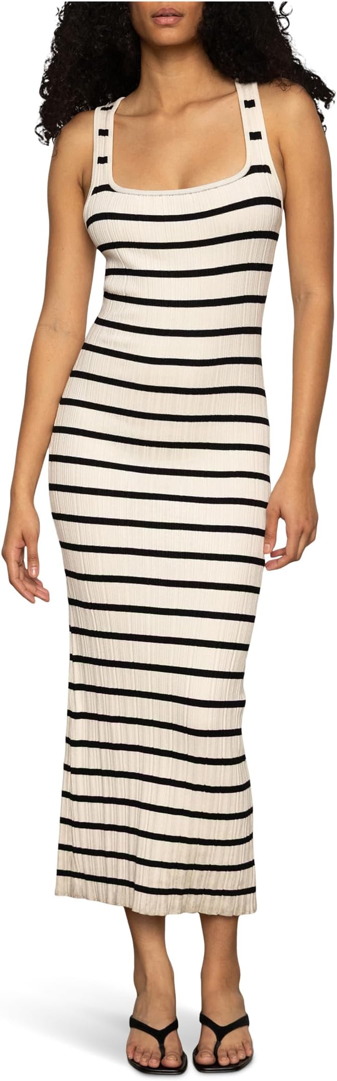 

Платье Sanctuary Starlit Rib Maxi, Light Oat/Black 3