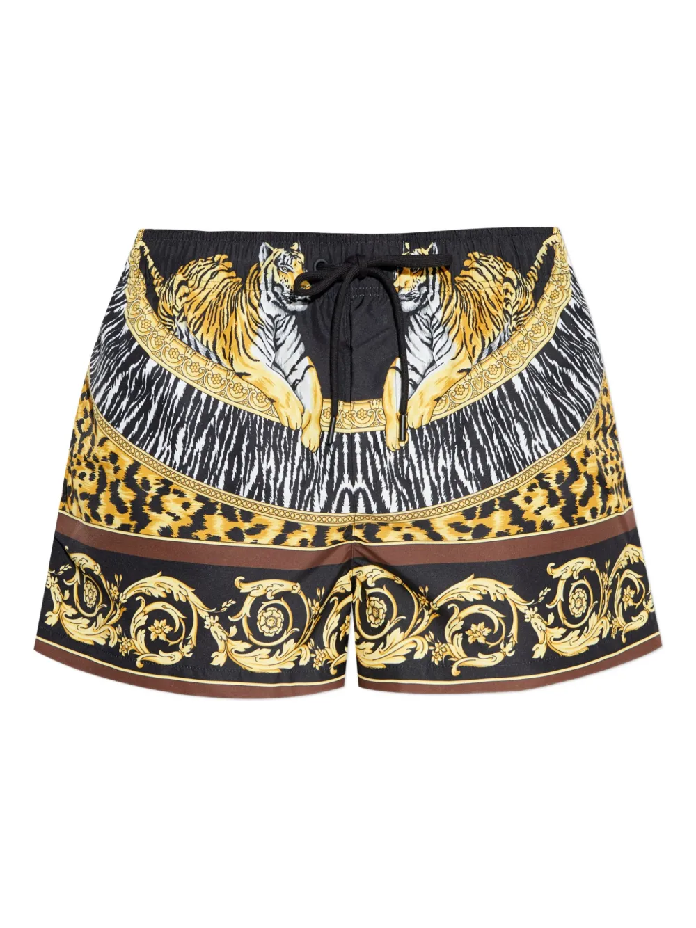 

Плавки-шорты с принтом VERSACE, черный