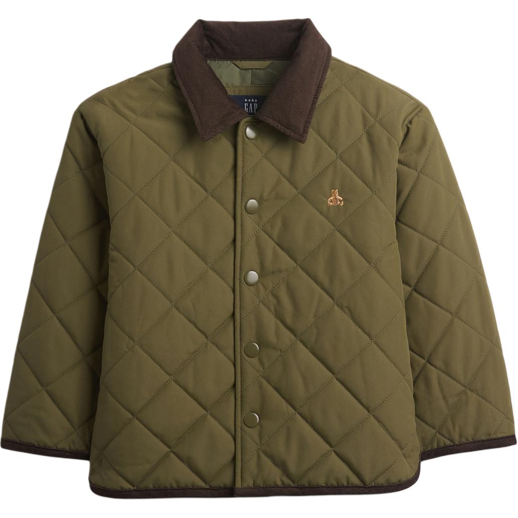 

Детская стеганая куртка для детей от 3 до 7 лет GAP, army зеленый