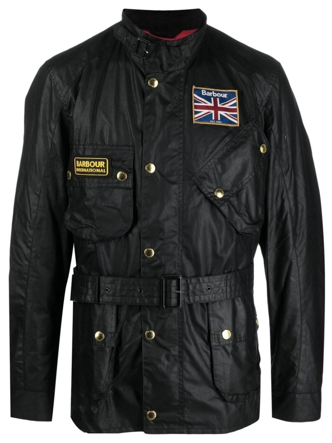 

Barbour пальто с высоким воротником и нашивкой-логотипом, черный