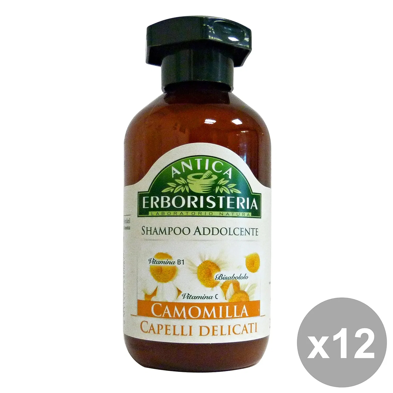 Набор из 12 шампуней «Old Herbal Medicine Chamomile» 250 мл ‎Antica Erboristeria Laboratorio Natura