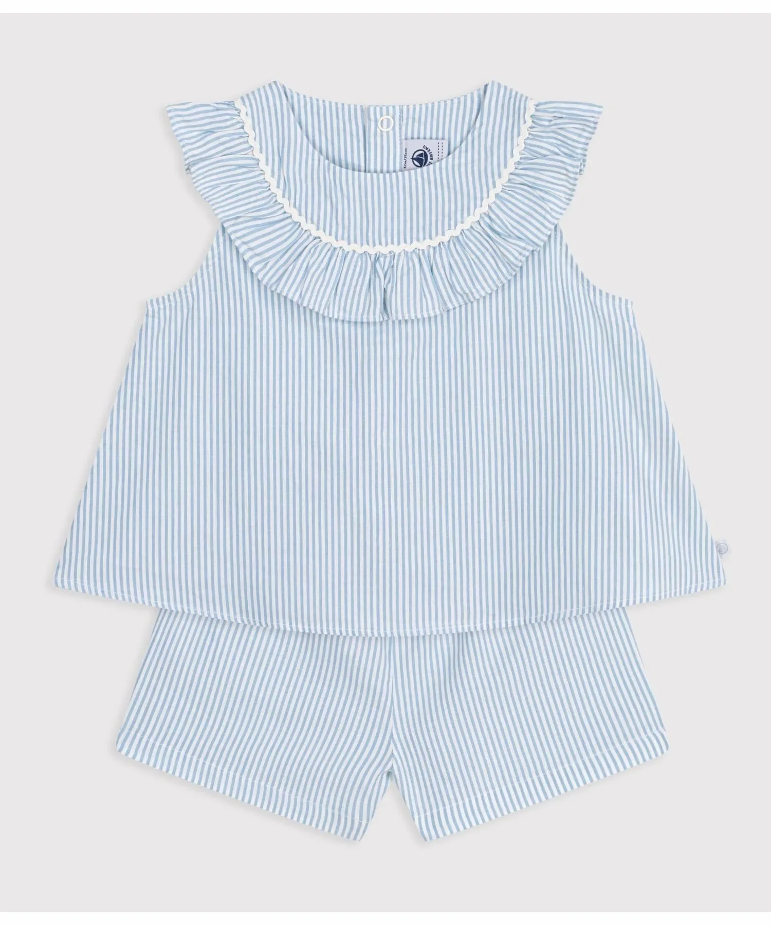 Детский комплект из двух предметов одежды из ткани сирсакер (в коробке) PETIT BATEAU, Multicolor 2 — фото 2
