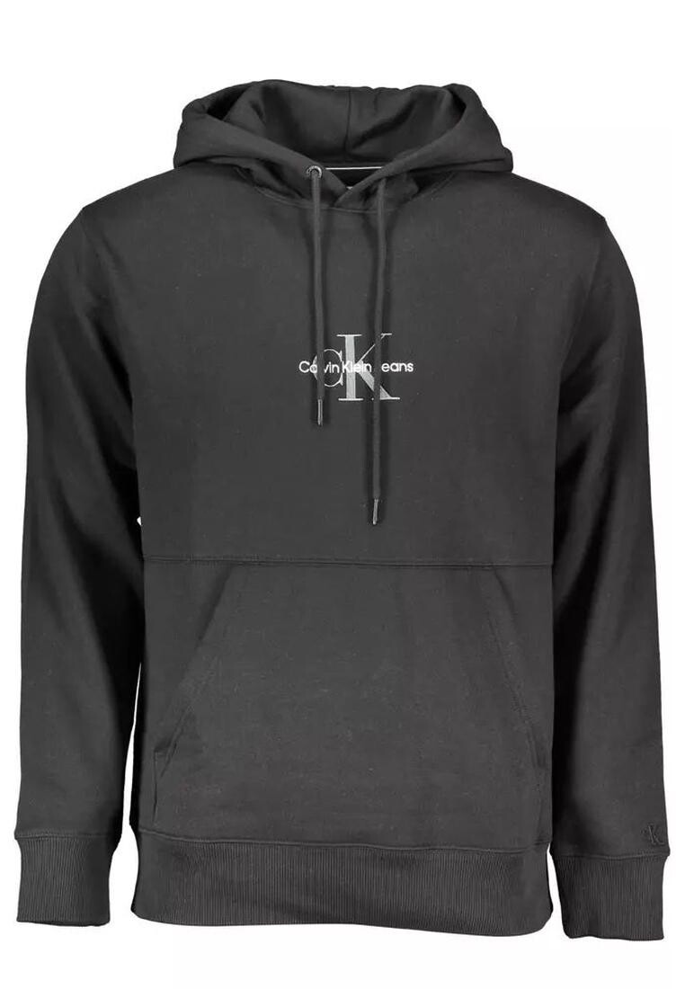 

Толстовка с капюшоном из хлопка с вышитым логотипом Calvin Klein, черный