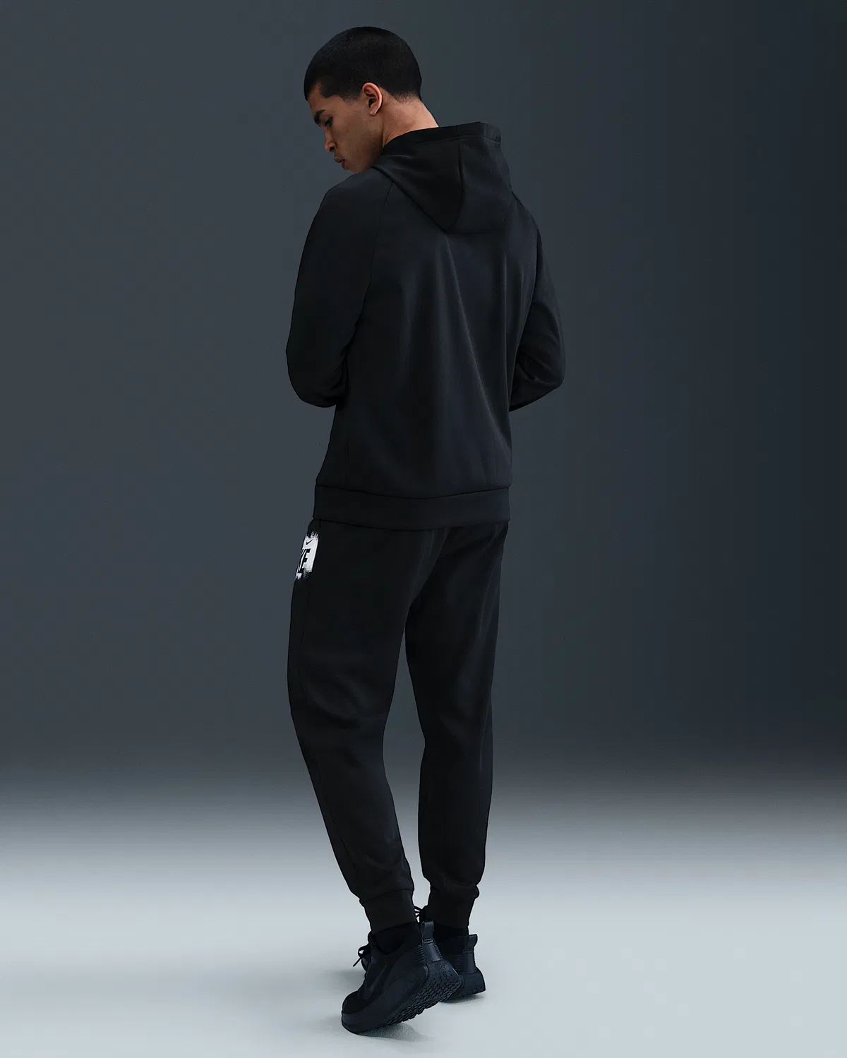 Мужские флисовые джоггеры Nike Therma-FIT, Black — фото 4