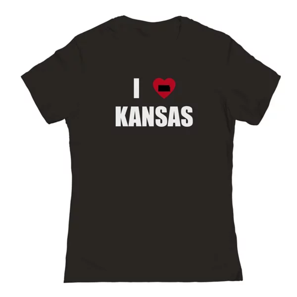 

Футболка Junior'S с принтом i Heart Kansas Unbranded, черный