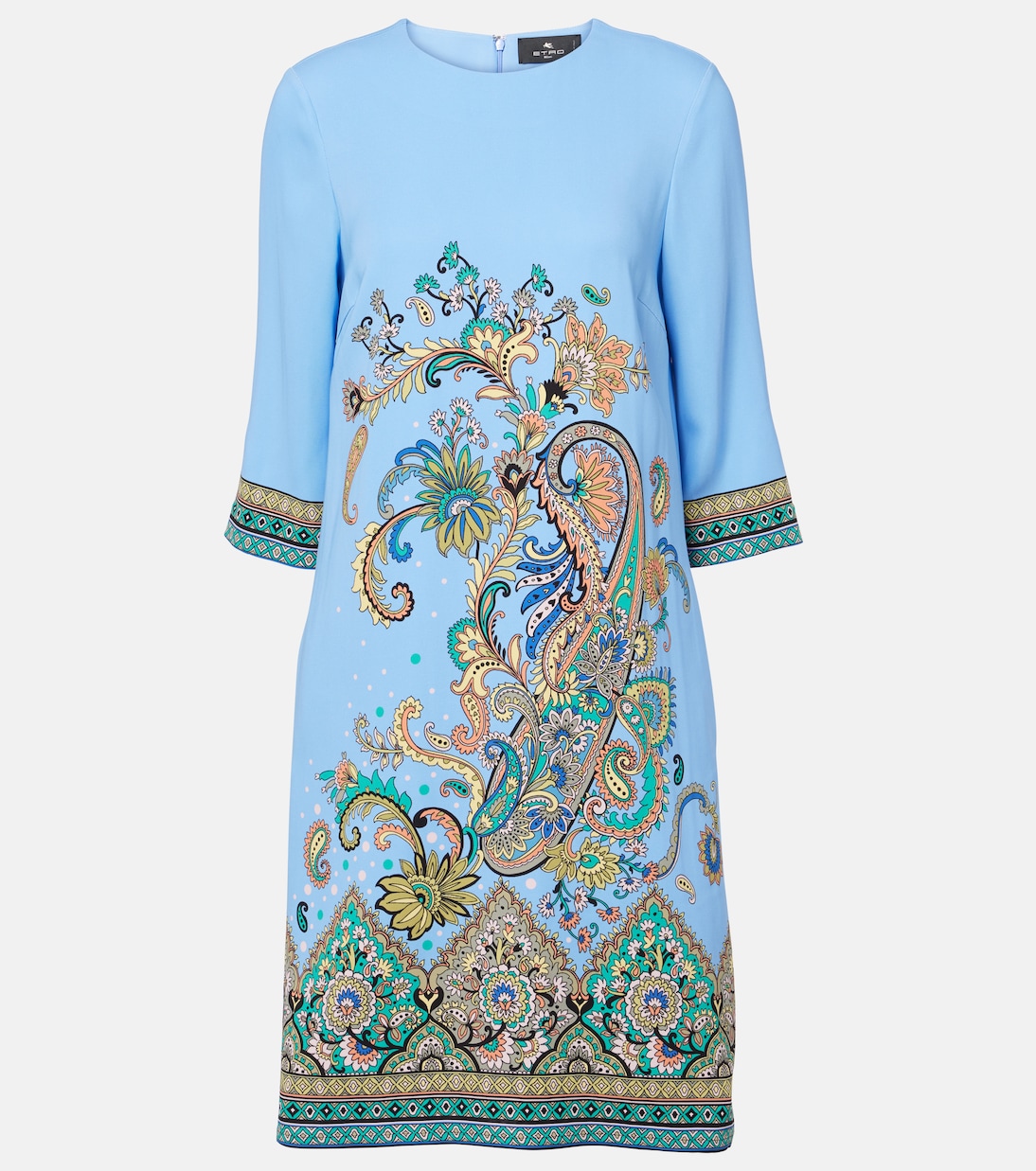 

Мини-платье с узором пейсли Etro, Print On Blue Base
