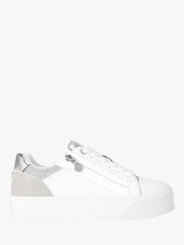 Statement Zip Lace Up модные кроссовки Carvela, Silver/Multi