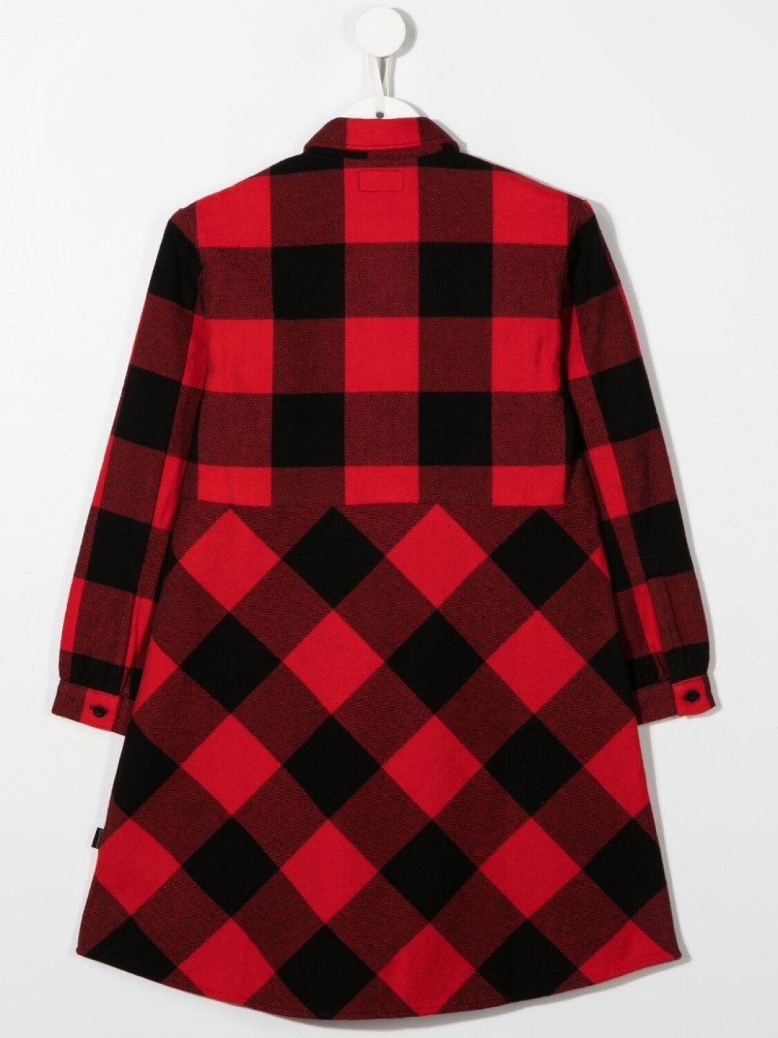 Woolrich Kids платье из органического хлопка в клетку, красный — фото 2